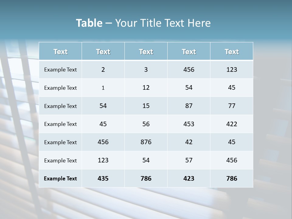 Through Green Blind PowerPoint Template
