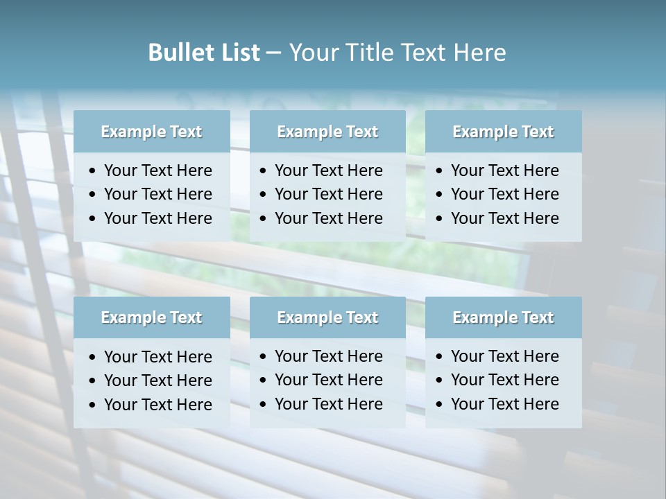 Through Green Blind PowerPoint Template