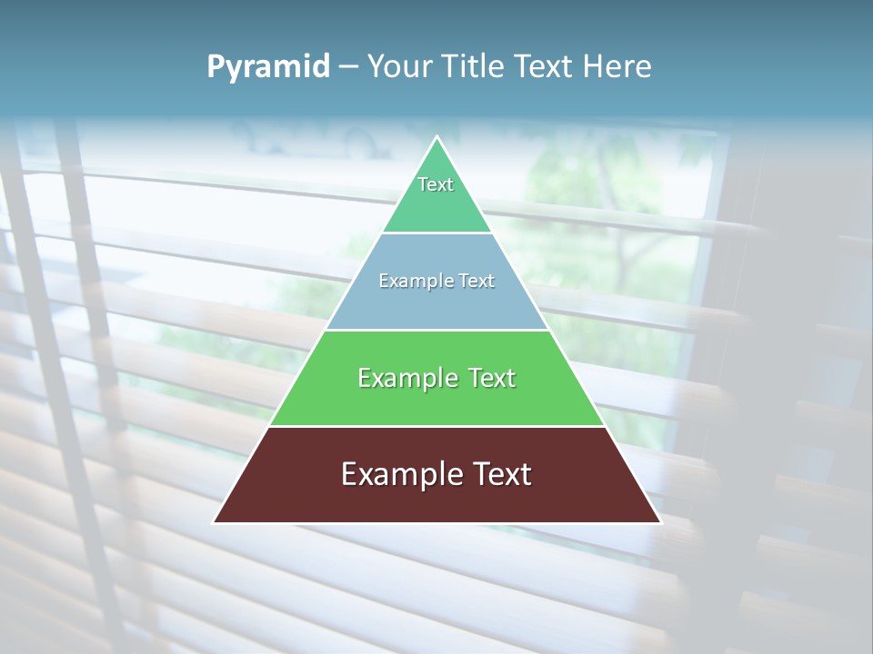 Through Green Blind PowerPoint Template