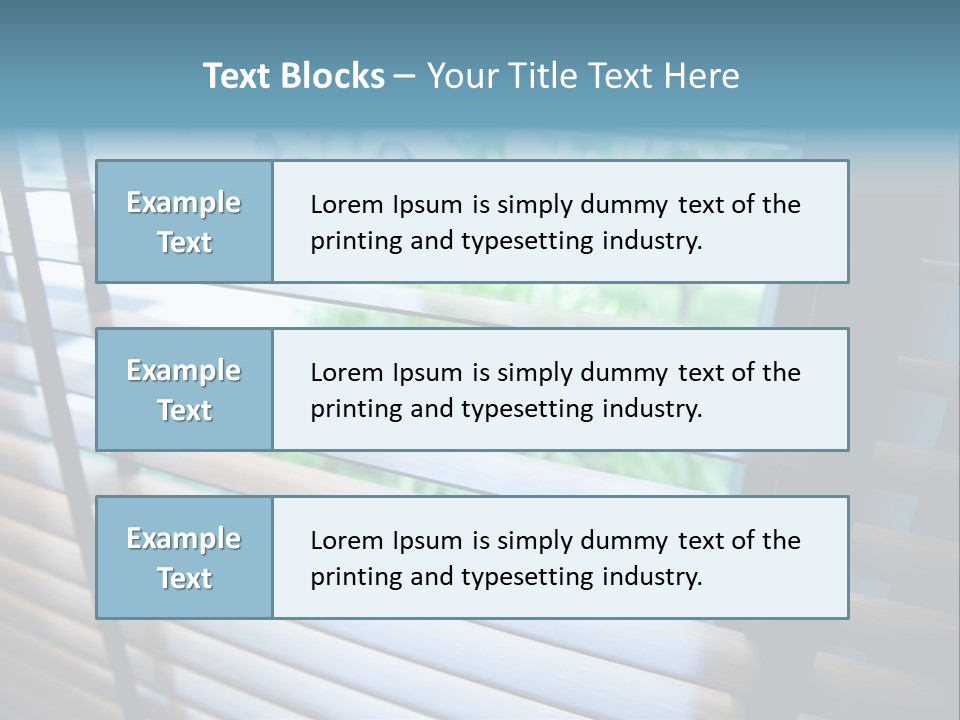 Through Green Blind PowerPoint Template
