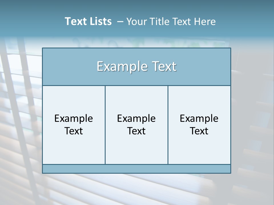 Through Green Blind PowerPoint Template