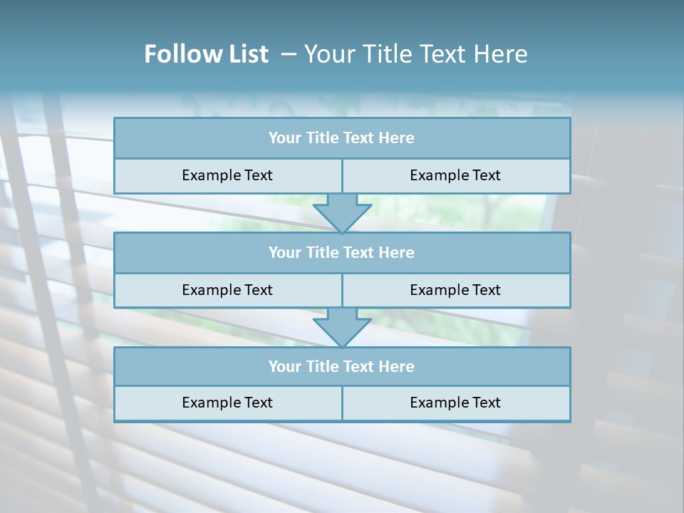 Through Green Blind PowerPoint Template