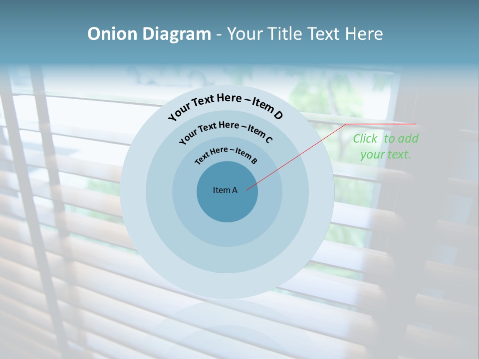 Through Green Blind PowerPoint Template