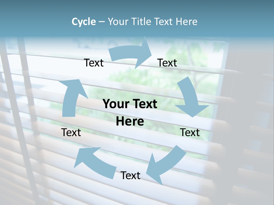 Through Green Blind PowerPoint Template