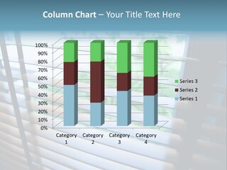 Through Green Blind PowerPoint Template