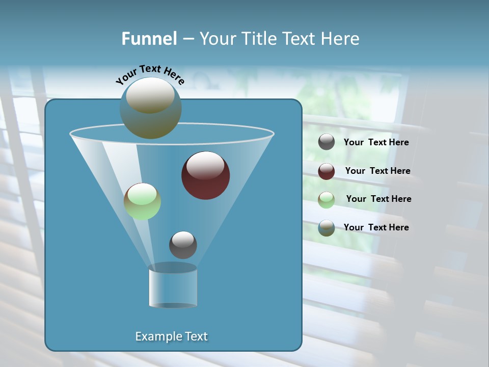 Through Green Blind PowerPoint Template