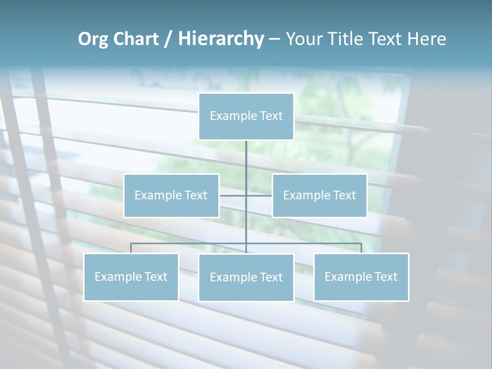 Through Green Blind PowerPoint Template