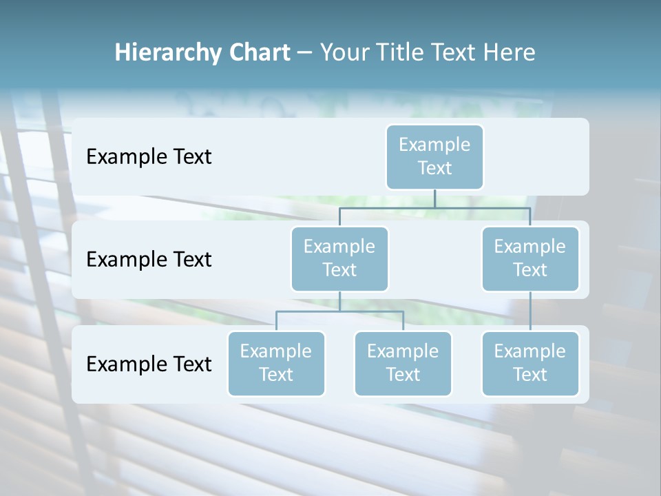 Through Green Blind PowerPoint Template