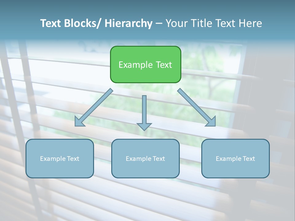 Through Green Blind PowerPoint Template