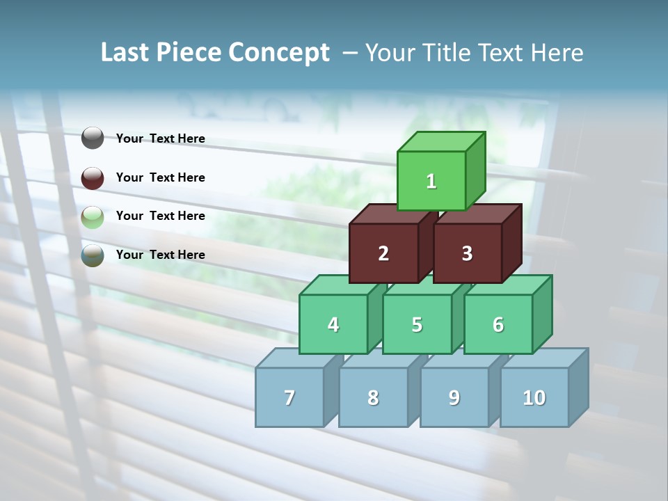 Through Green Blind PowerPoint Template