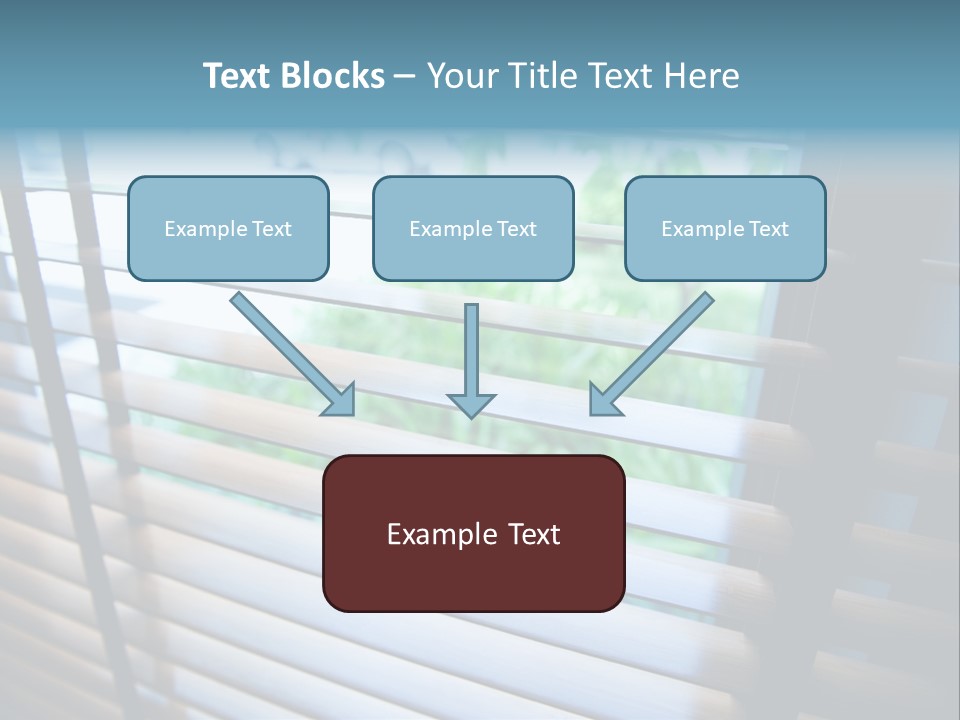 Through Green Blind PowerPoint Template