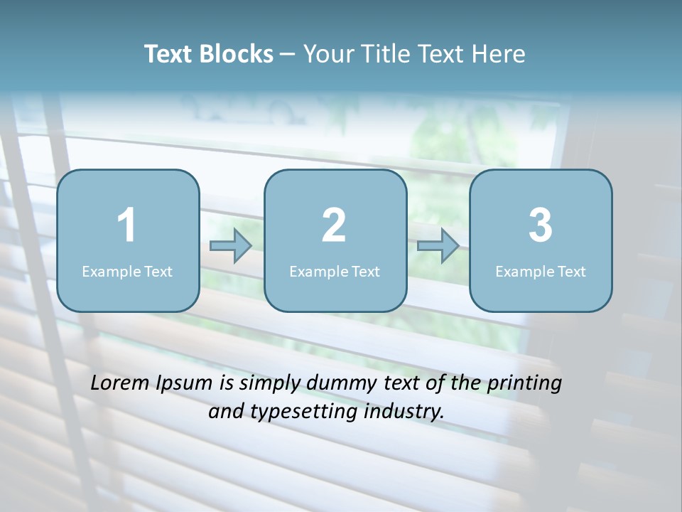 Through Green Blind PowerPoint Template