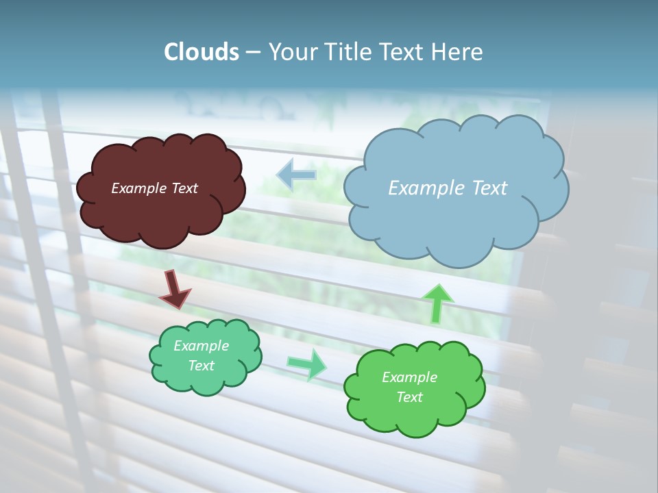 Through Green Blind PowerPoint Template