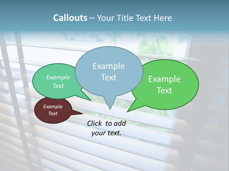 Through Green Blind PowerPoint Template