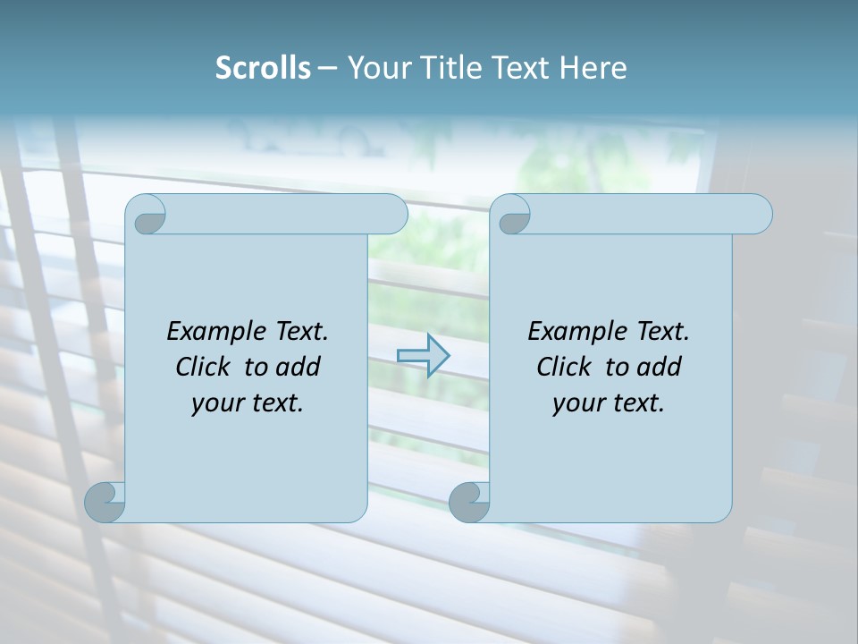 Through Green Blind PowerPoint Template
