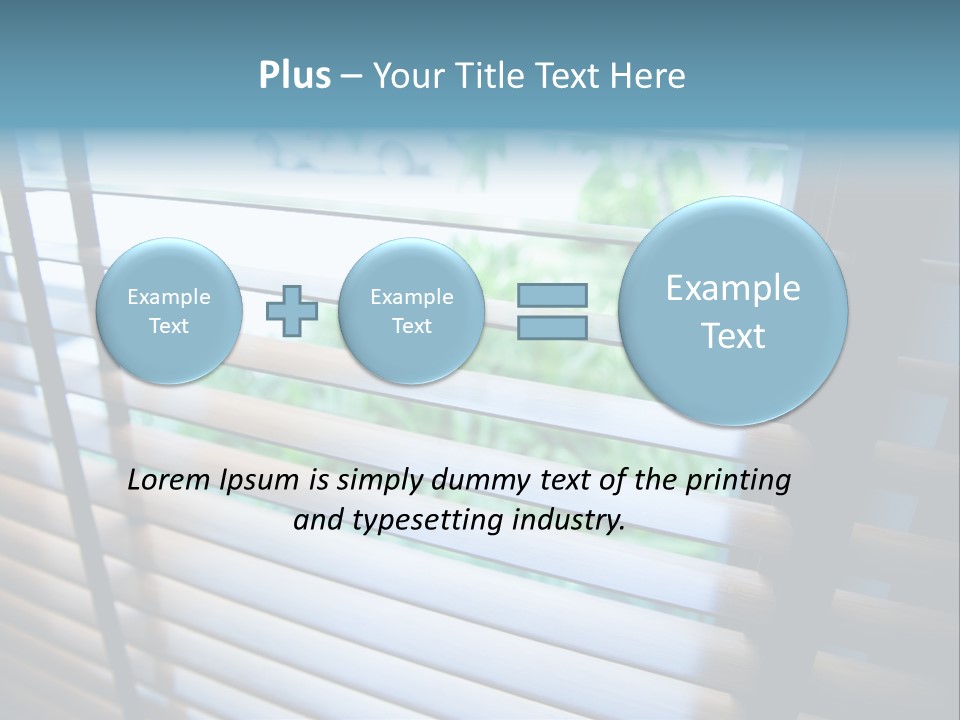 Through Green Blind PowerPoint Template