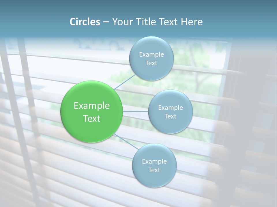 Through Green Blind PowerPoint Template