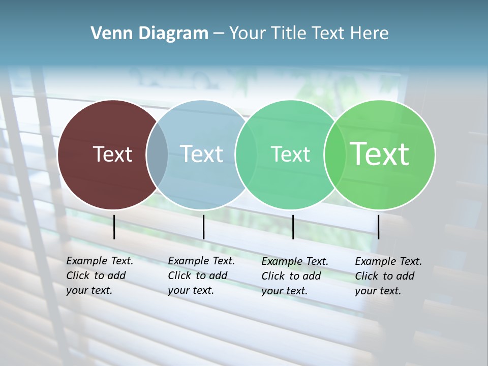 Through Green Blind PowerPoint Template