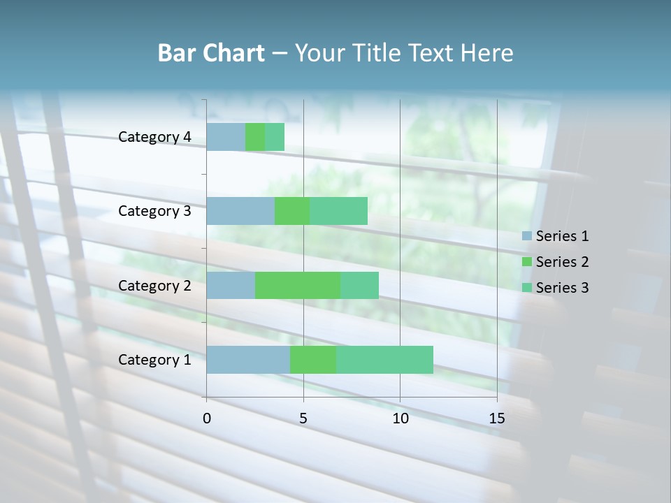 Through Green Blind PowerPoint Template