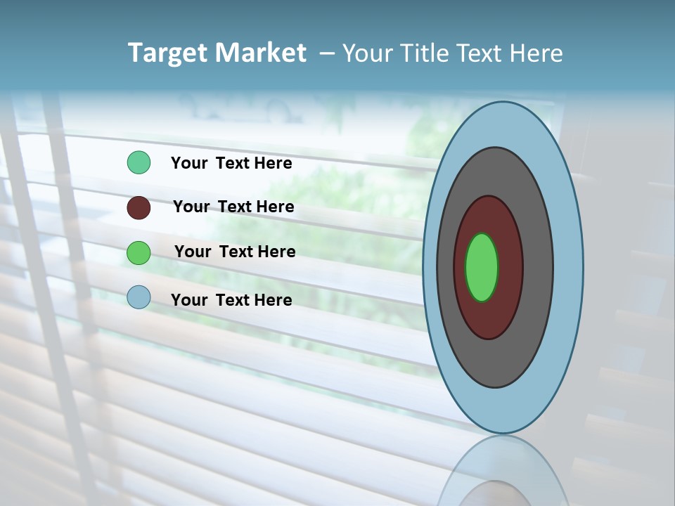 Through Green Blind PowerPoint Template