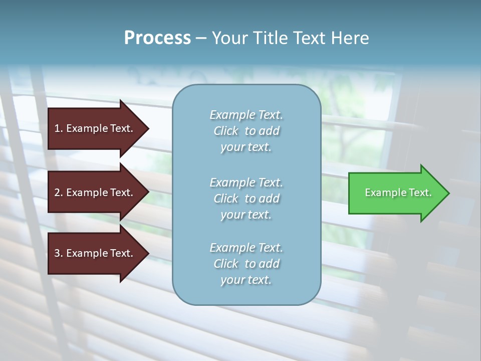 Through Green Blind PowerPoint Template