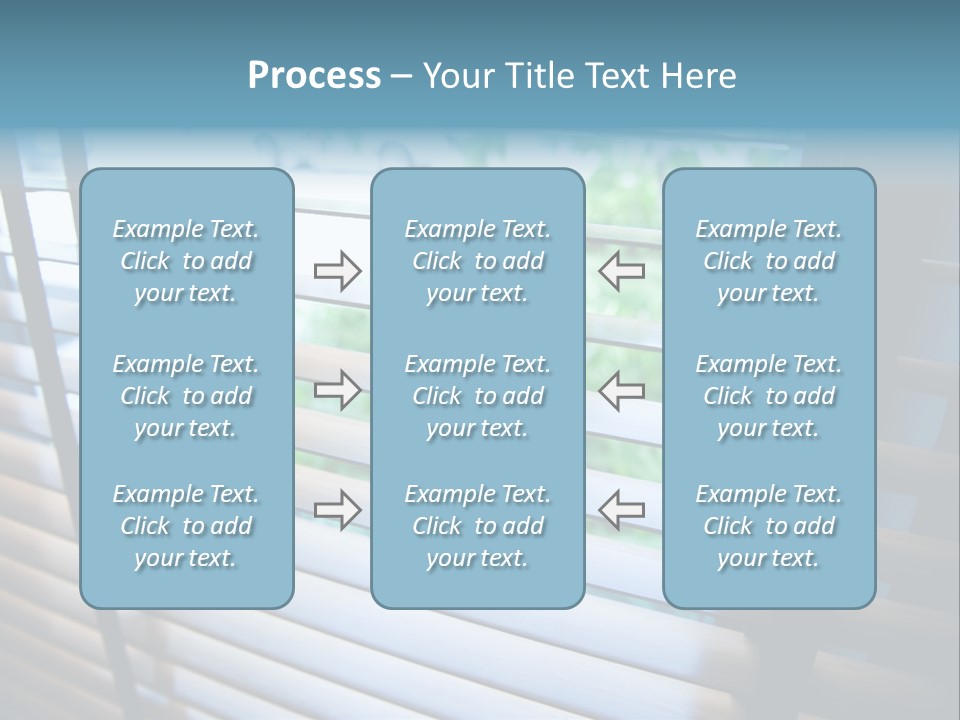 Through Green Blind PowerPoint Template
