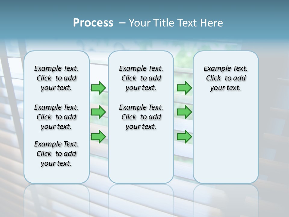 Through Green Blind PowerPoint Template