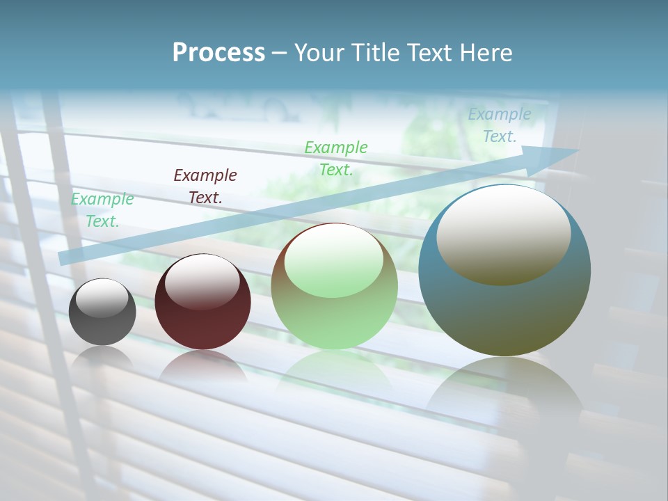 Through Green Blind PowerPoint Template