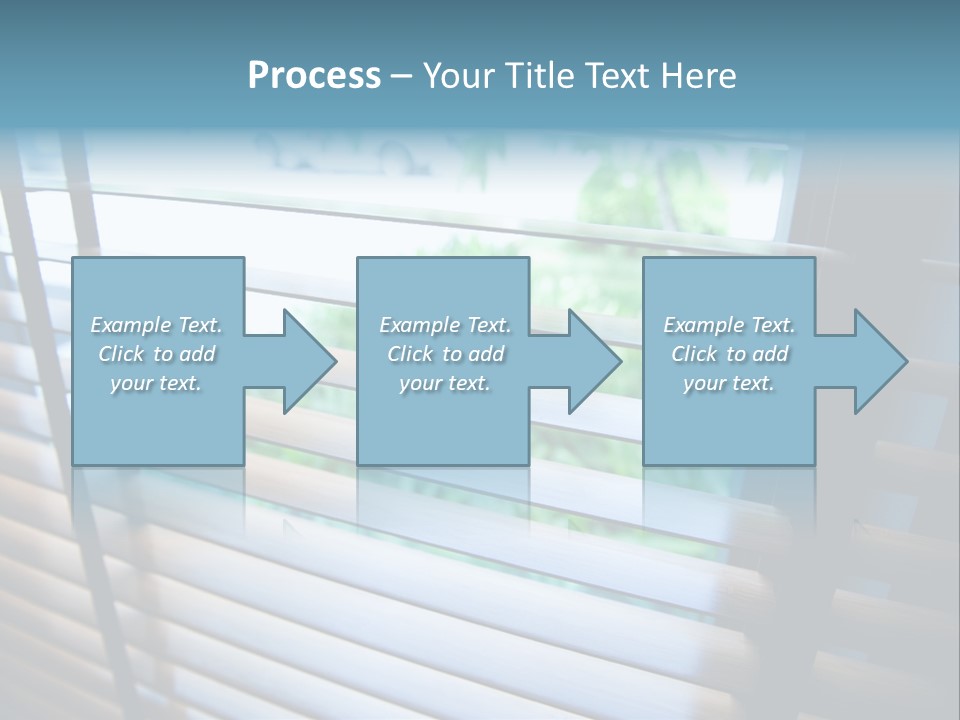 Through Green Blind PowerPoint Template