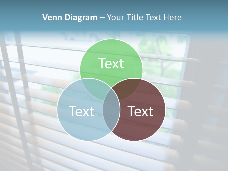 Through Green Blind PowerPoint Template