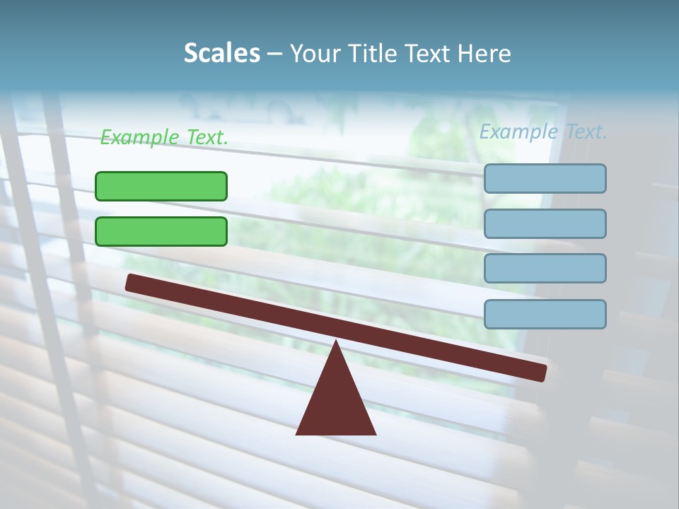 Through Green Blind PowerPoint Template