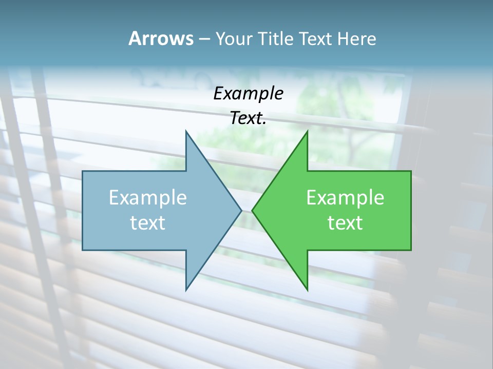 Through Green Blind PowerPoint Template