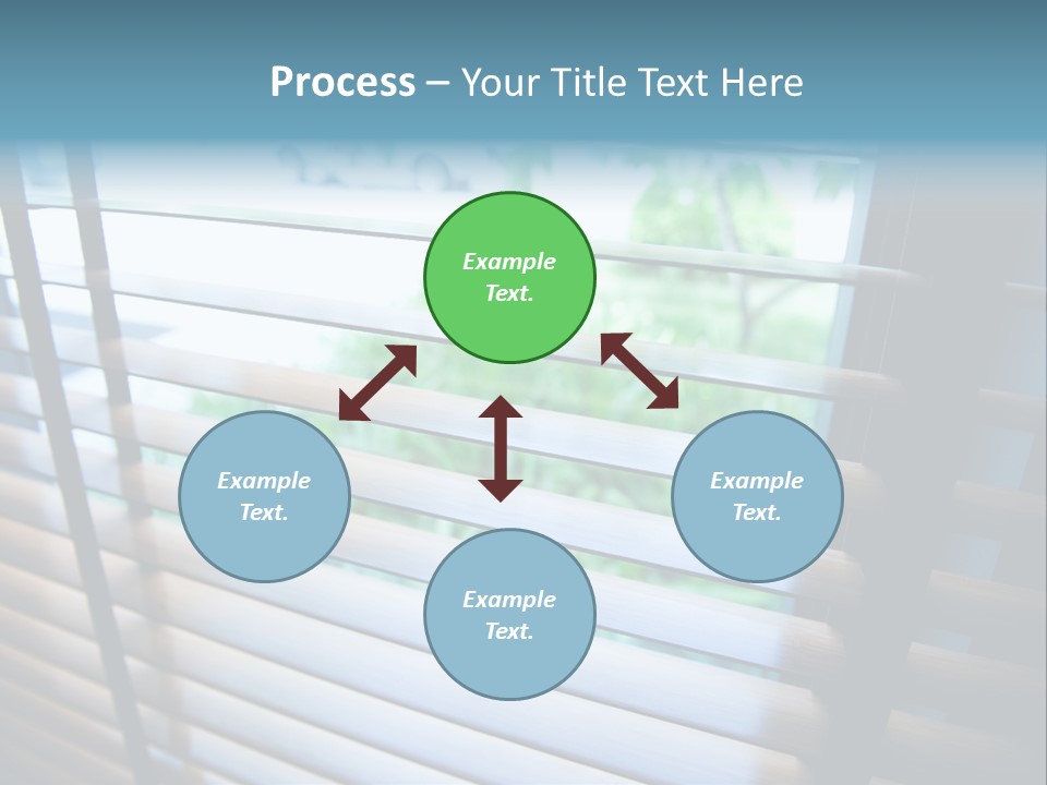 Through Green Blind PowerPoint Template