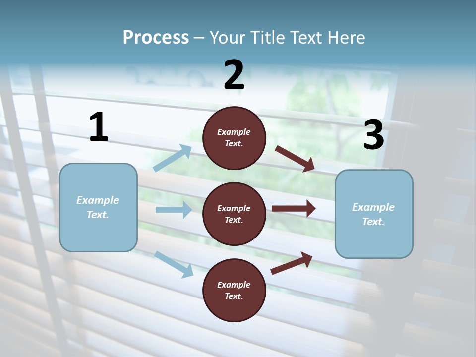 Through Green Blind PowerPoint Template