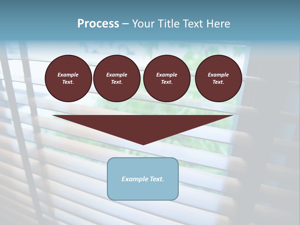 Through Green Blind PowerPoint Template