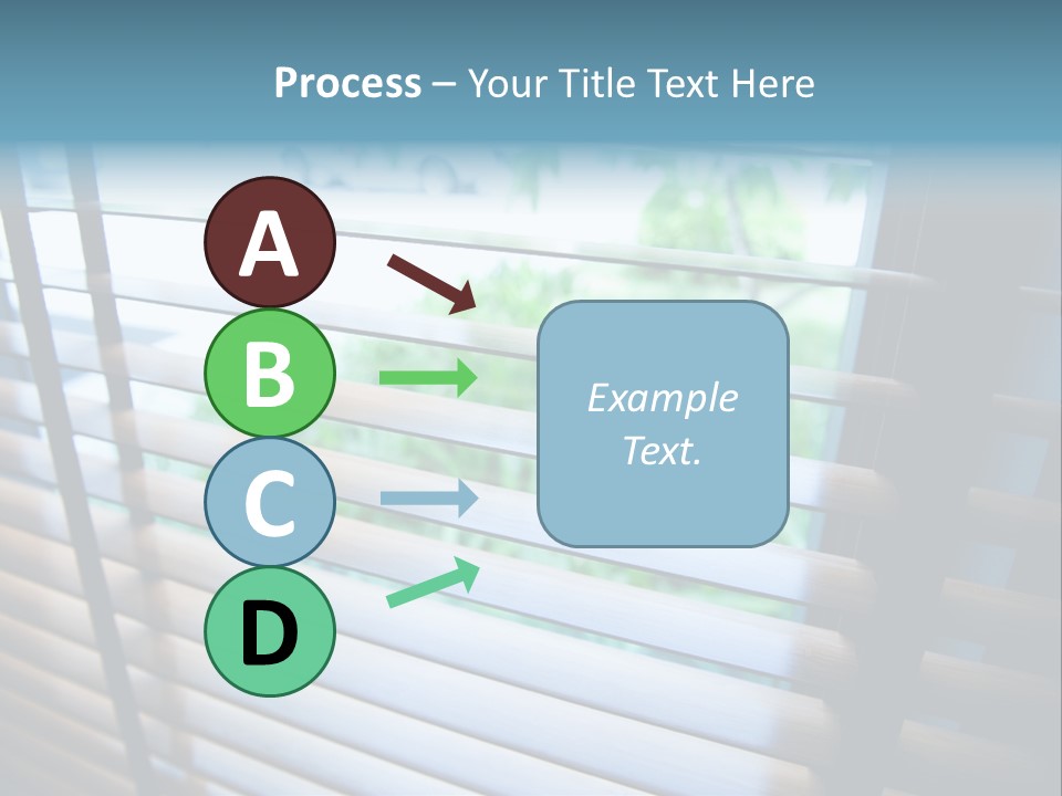 Through Green Blind PowerPoint Template