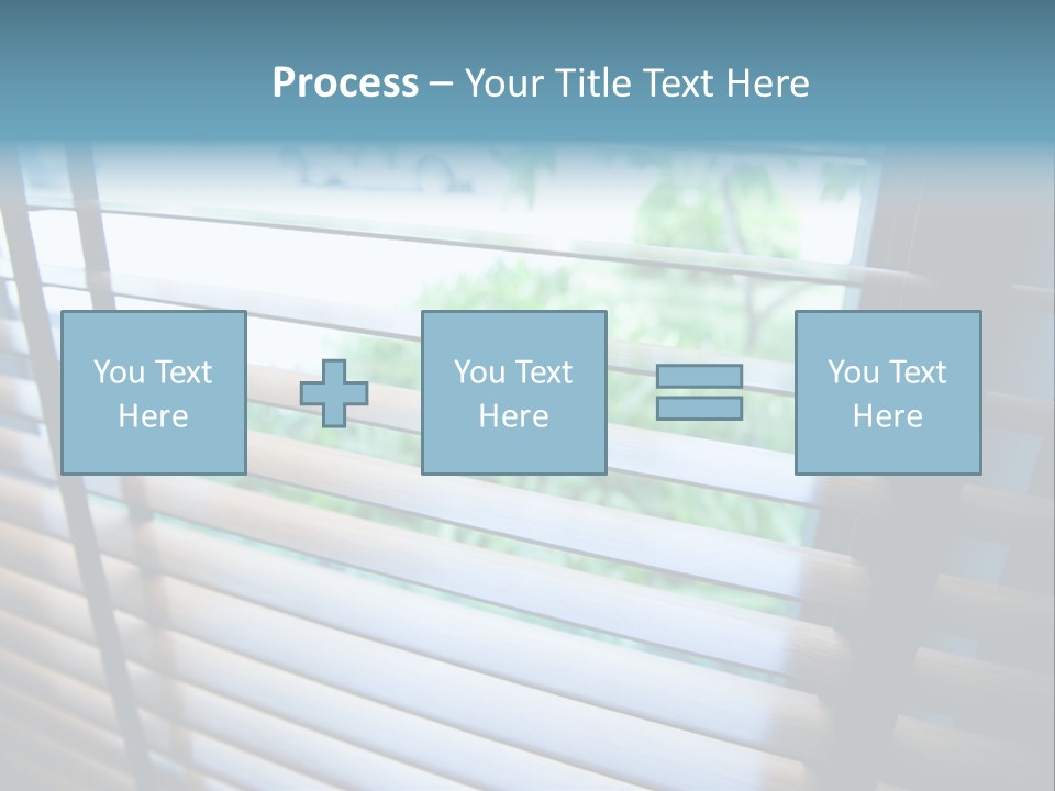 Through Green Blind PowerPoint Template