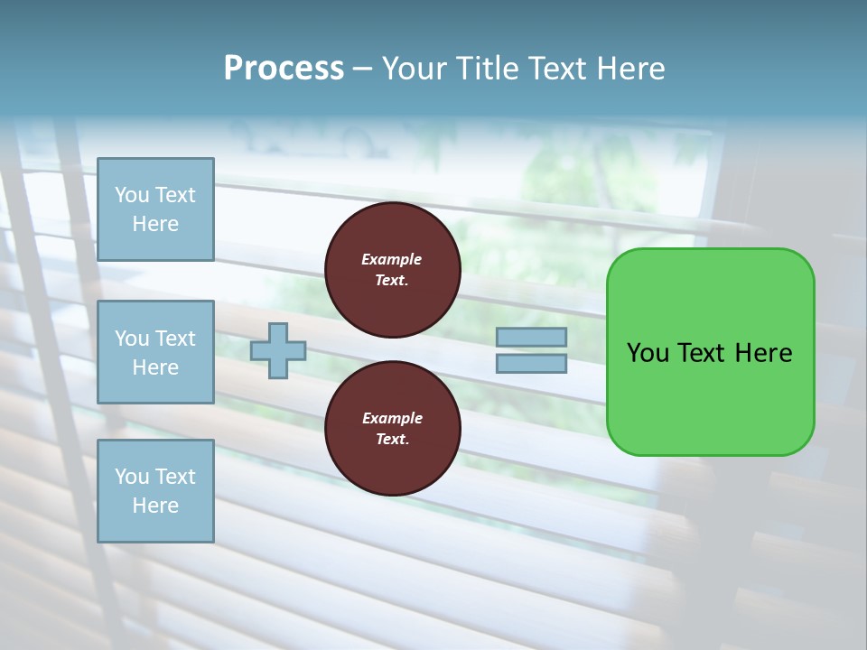Through Green Blind PowerPoint Template