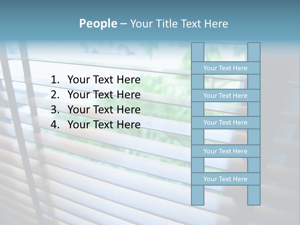 Through Green Blind PowerPoint Template
