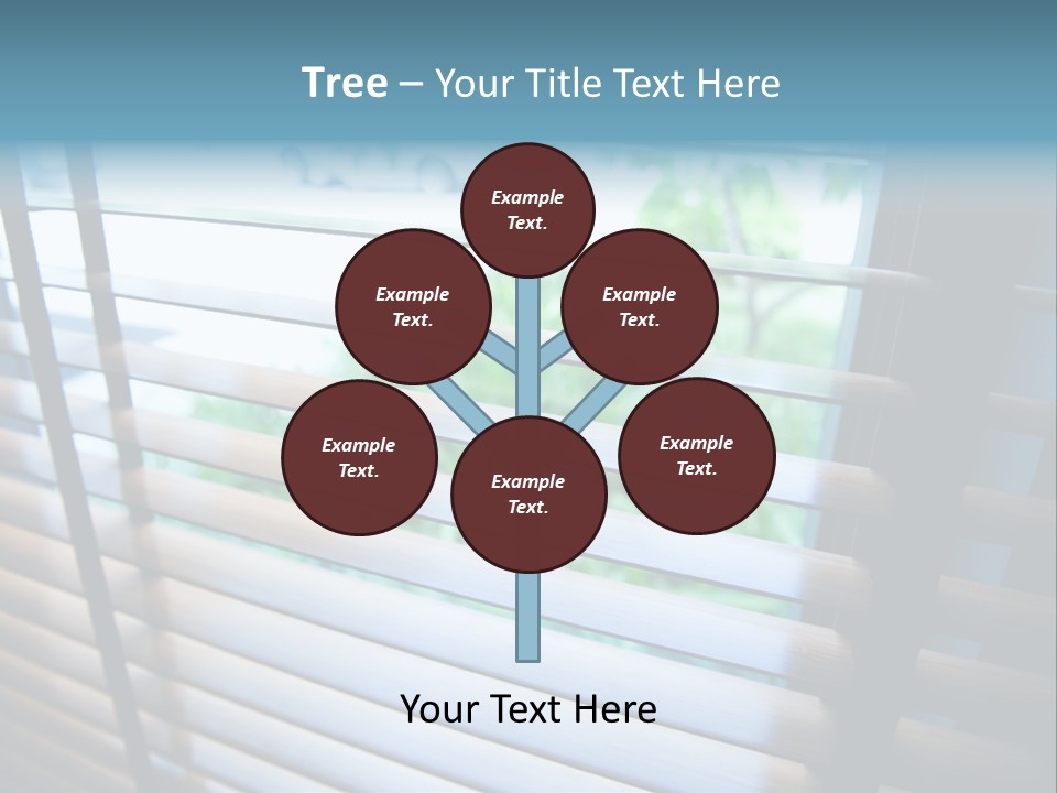 Through Green Blind PowerPoint Template