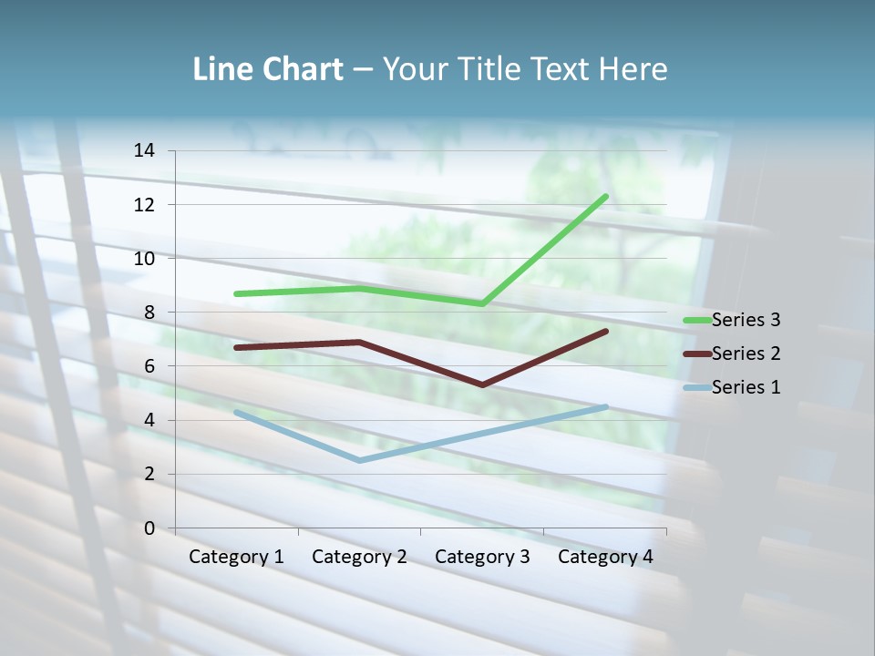 Through Green Blind PowerPoint Template