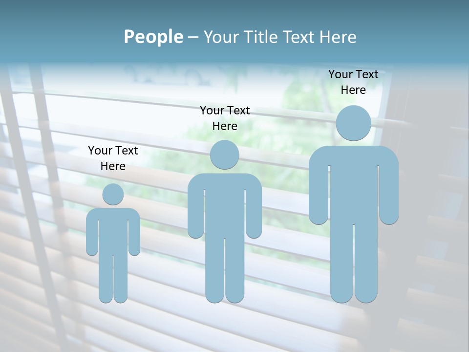 Through Green Blind PowerPoint Template