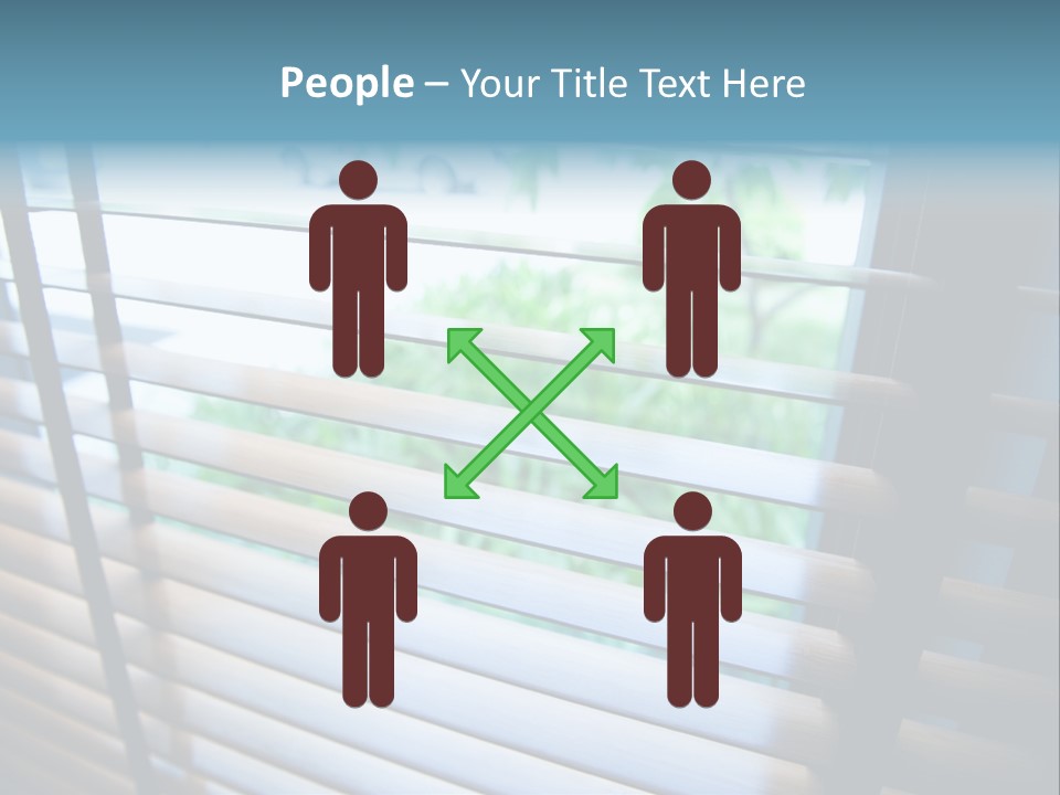 Through Green Blind PowerPoint Template