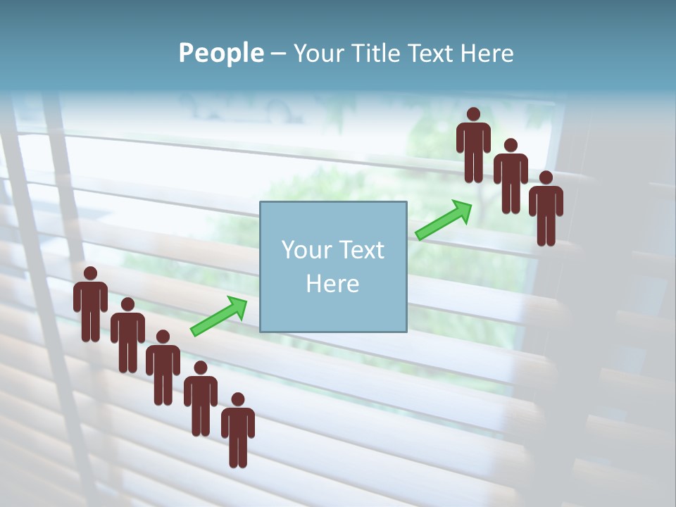 Through Green Blind PowerPoint Template