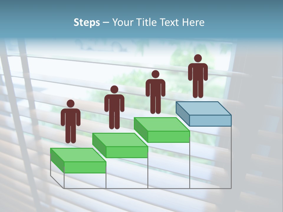 Through Green Blind PowerPoint Template