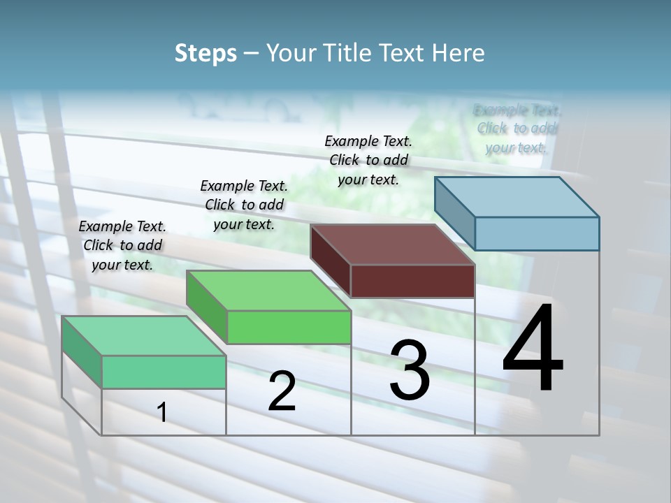 Through Green Blind PowerPoint Template