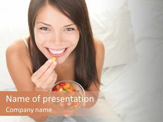 Top Candy Female PowerPoint Template