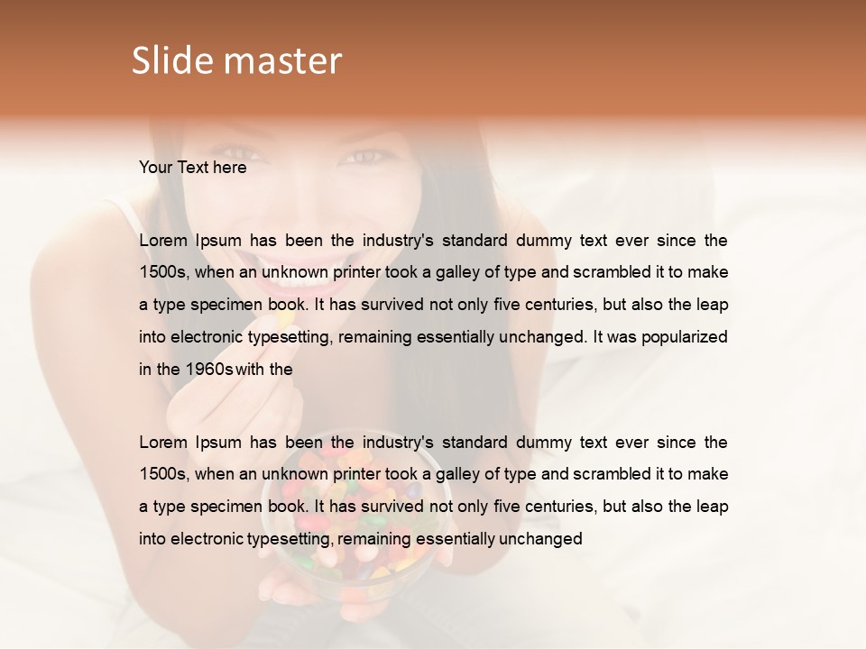 Top Candy Female PowerPoint Template