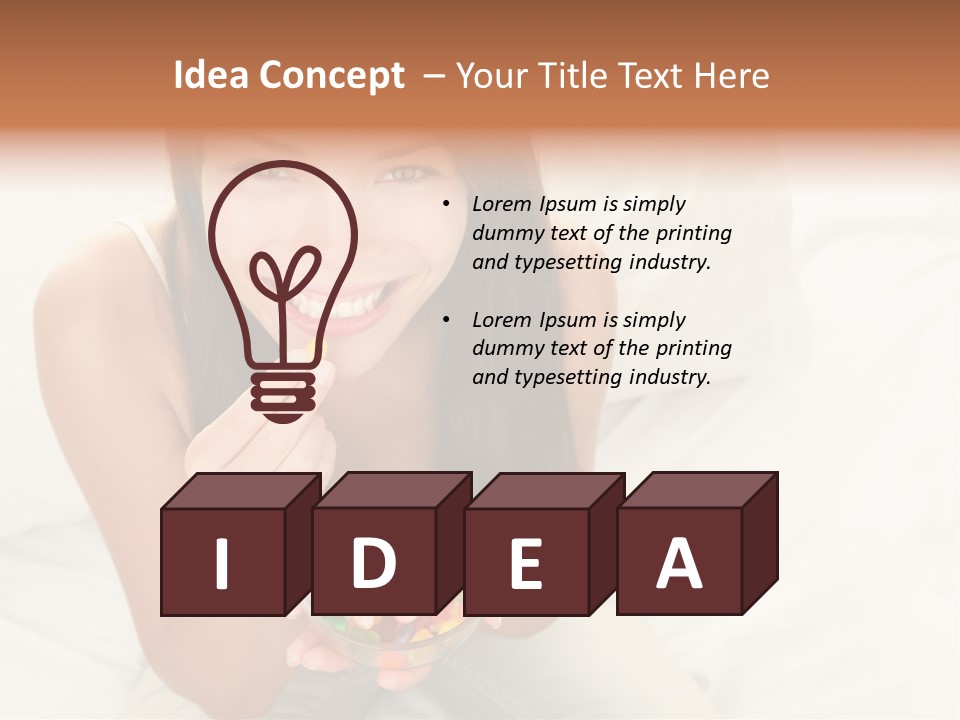 Top Candy Female PowerPoint Template