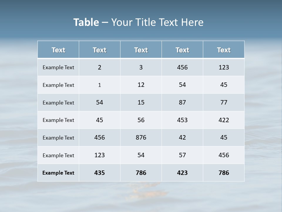 Reflection Outdoor Waterfowl PowerPoint Template